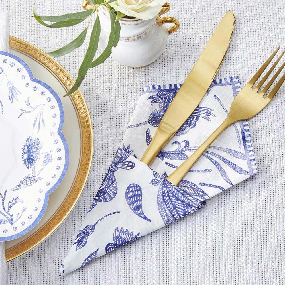 Blue Willow 2 Ply Paper Napkins (Set of 30) - Alternate Image 2 | My Wedding Favors