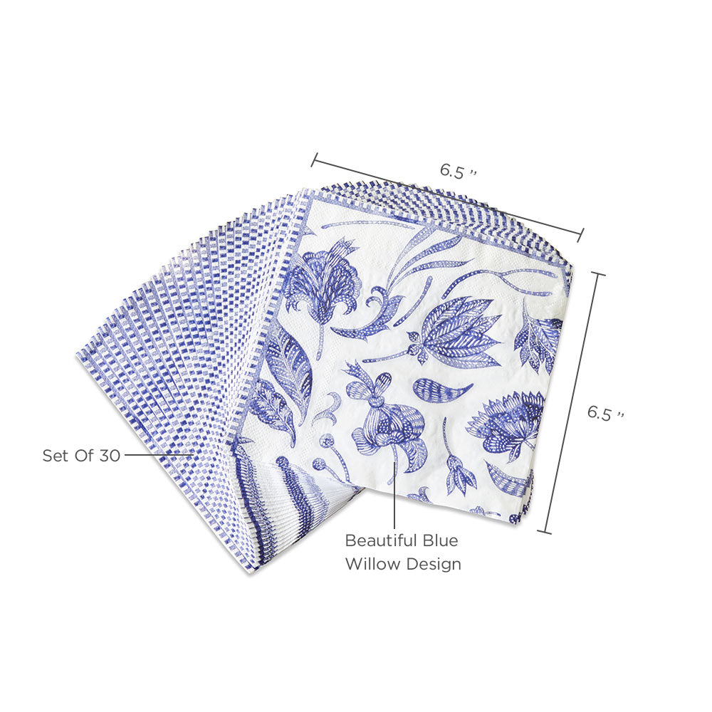 Blue Willow 2 Ply Paper Napkins (Set of 30) - Alternate Image 5 | My Wedding Favors