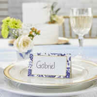 Thumbnail for Blue Willow Tent Place Card (Set of 50)