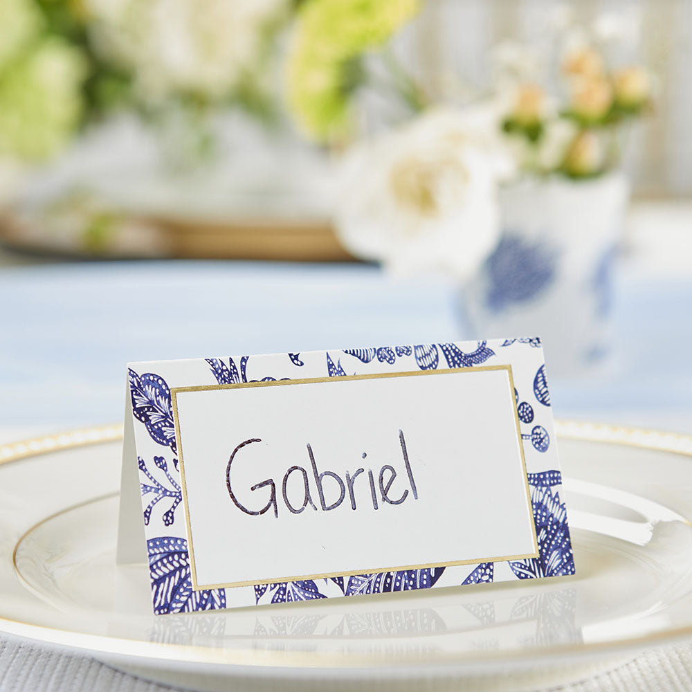 Blue Willow Tent Place Card (Set of 50)