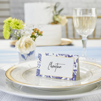 Thumbnail for Blue Willow Tent Place Card (Set of 50)