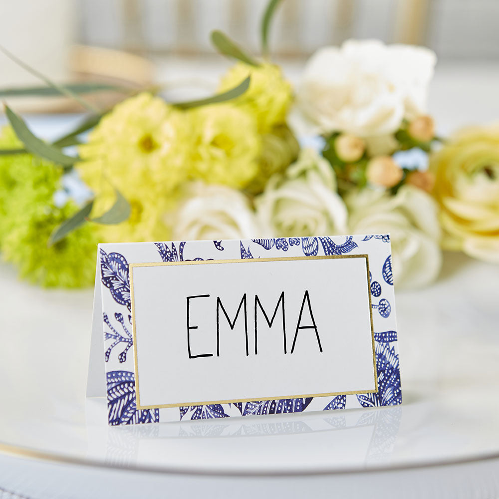 Blue Willow Tent Place Card (Set of 50)