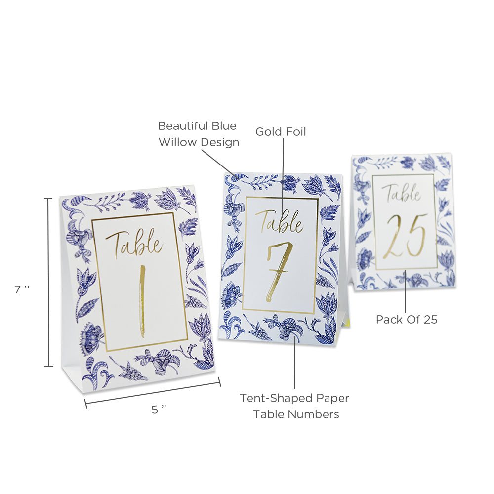 Blue Willow Wedding Table Numbers (1-25) - Alternate Image 3 | My Wedding Favors