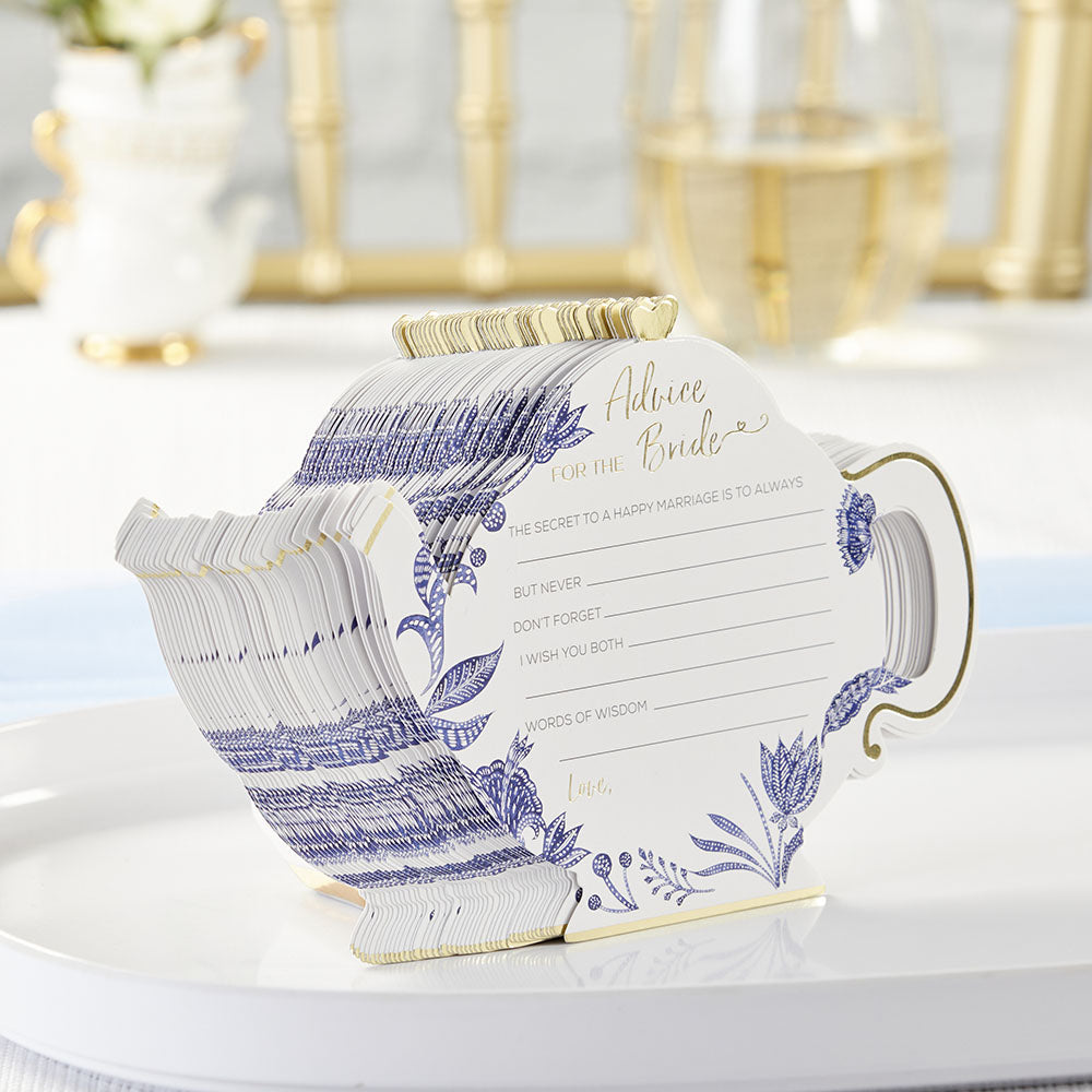 Blue Willow Wedding Advice Cards - Teapot (Set of 50) - Alternate Image 5 | My Wedding Favors