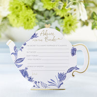 Thumbnail for Blue Willow Wedding Advice Cards - Teapot (Set of 50) - Main Image | My Wedding Favors