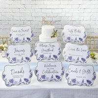 Thumbnail for Blue Willow Décor Sign Kit (Set of 8) - Main Image | My Wedding Favors