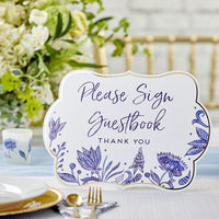 Thumbnail for Blue Willow Décor Sign Kit (Set of 8) - Alternate Image 7 | My Wedding Favors