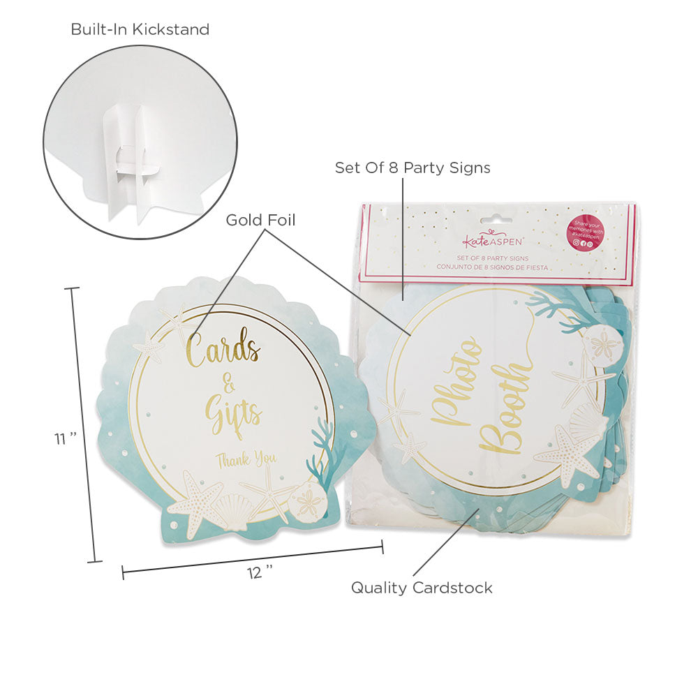 Beach Party Décor Sign Kit (Set of 8) - Alternate Image 3 | My Wedding Favors