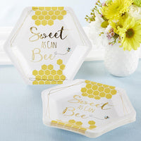 Thumbnail for Sweet as Can Bee 7 in. Premium Paper Plates (Set of 16) - Main Image | My Wedding Favors