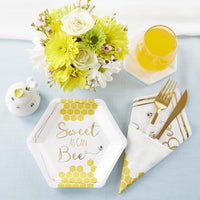 Sweet as Can Bee 7 in. Premium Paper Plates (Set of 16) - Alternate Image 5 | My Wedding Favors