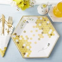 Thumbnail for Sweet as Can Bee 9 in. Premium Paper Plates (Set of 16) - Main Image | My Wedding Favors