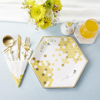 Thumbnail for Sweet as Can Bee 9 in. Premium Paper Plates (Set of 16) - Alternate Image 5 | My Wedding Favors