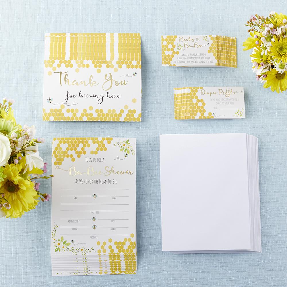 Sweet as Can Bee Invitation & Thank You Card Bundle (Set of 25) - Alternate Image 2 | My Wedding Favors