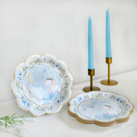 Thumbnail for Blue Elephant Baby Shower 7 in. Premium Paper Plates (Set of 16) - Alternate Image 3 | My Wedding Favors