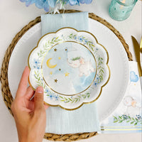 Thumbnail for Blue Elephant Baby Shower 7 in. Premium Paper Plates (Set of 16) - Alternate Image 4 | My Wedding Favors