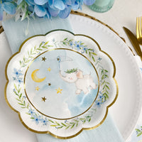 Thumbnail for Blue Elephant Baby Shower 7 in. Premium Paper Plates (Set of 16) - Alternate Image 5 | My Wedding Favors