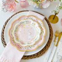 Pink Elephant Baby Shower 7 in. Premium Paper Plates (Set of 16) - Main Image | My Wedding Favors