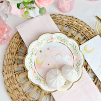 Pink Elephant Baby Shower 7 in. Premium Paper Plates (Set of 16) - Alternate Image 7 | My Wedding Favors