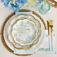 Thumbnail for Blue Elephant Baby Shower 9 in. Premium Paper Plates (Set of 16) - Alternate Image 3 | My Wedding Favors
