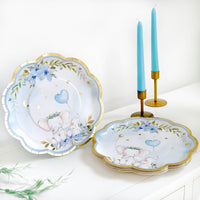 Thumbnail for Blue Elephant Baby Shower 9 in. Premium Paper Plates (Set of 16) - Alternate Image 4 | My Wedding Favors