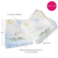 Thumbnail for Blue Elephant Baby Shower 62 Piece Party Tableware Set (16 Guests) - Alternate Image 4 | My Wedding Favors