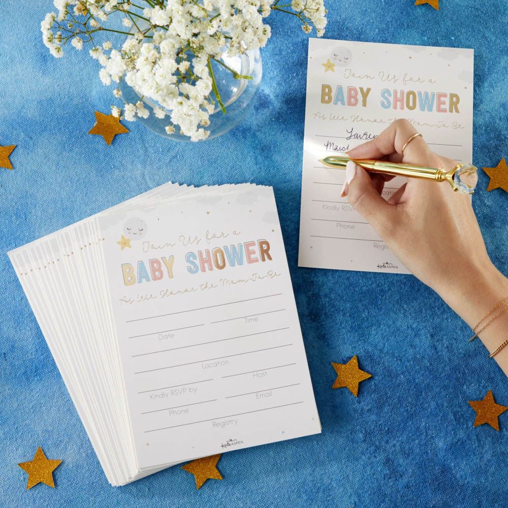 Twinkle Twinkle Invitation & Thank You Card Bundle (Set of 25) - Alternate Image 2 | My Wedding Favors