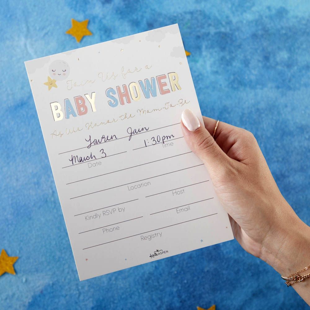 Twinkle Twinkle Invitation & Thank You Card Bundle (Set of 25) - Alternate Image 3 | My Wedding Favors