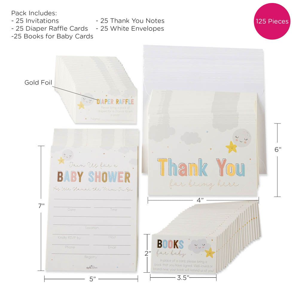 Twinkle Twinkle Invitation & Thank You Card Bundle (Set of 25) - Alternate Image 6 | My Wedding Favors