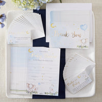 Thumbnail for Blue Elephant Baby Shower Invitation & Thank You Card Bundle (Set of 25) - Main Image | My Wedding Favors