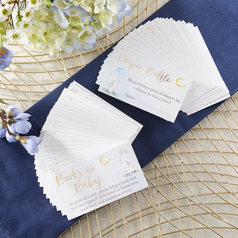 Blue Elephant Baby Shower Invitation & Thank You Card Bundle (Set of 25) - Alternate Image 4 | My Wedding Favors