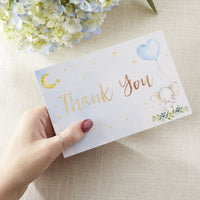 Blue Elephant Baby Shower Invitation & Thank You Card Bundle (Set of 25) - Alternate Image 7 | My Wedding Favors