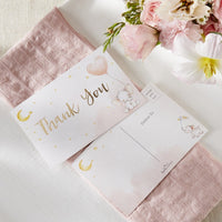 Pink Elephant Baby Shower Invitation & Thank You Card Bundle (Set of 25) - Alternate Image 3 | My Wedding Favors