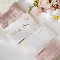 Thumbnail for Pink Elephant Baby Shower Invitation & Thank You Card Bundle (Set of 25) - Alternate Image 3 | My Wedding Favors