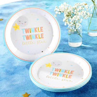 Thumbnail for Twinkle Twinkle 9 in. Premium Paper Plates (Set of 16) - Main Image | My Wedding Favors