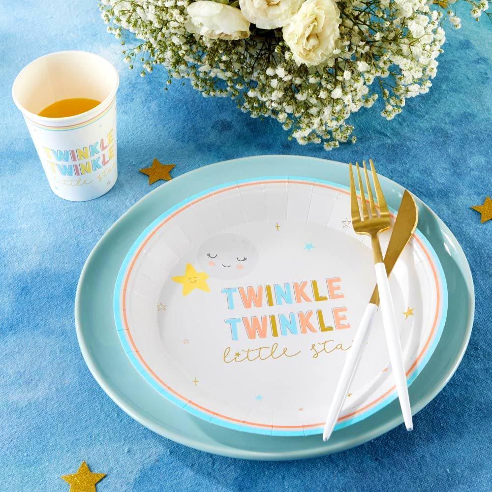 Twinkle Twinkle 9 in. Premium Paper Plates (Set of 16) - Alternate Image 3 | My Wedding Favors