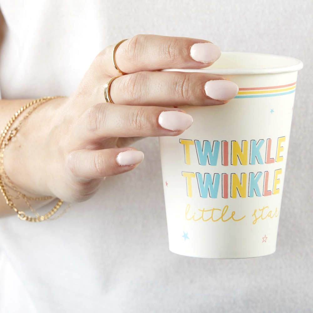 Twinkle Twinkle 8 oz. Paper Cups (Set of 16) - Alternate Image 3 | My Wedding Favors