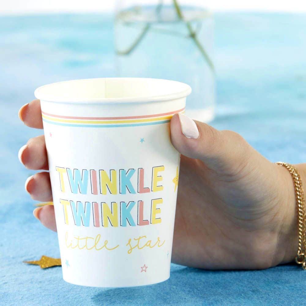 Twinkle Twinkle 8 oz. Paper Cups (Set of 16) - Alternate Image 5 | My Wedding Favors