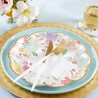 Garden Blooms 9 in. Premium Paper Plates (Set of 16) - Alternate Image 3 | My Wedding Favors