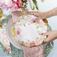 Garden Blooms 9 in. Premium Paper Plates (Set of 16) - Alternate Image 4 | My Wedding Favors