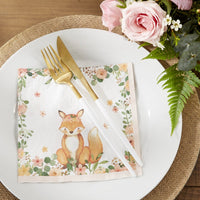 Thumbnail for Pink Woodland Baby 2 Ply Paper Napkins (Set of 30) - Alternate Image 2 | My Wedding Favors