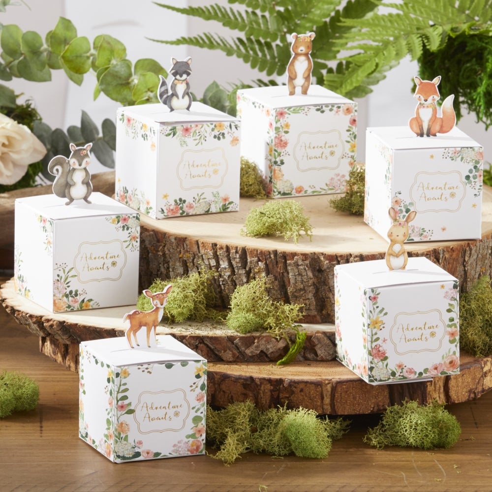 Pink Woodland Baby Favor Box (Set of 24) - Main Image | My Wedding Favors