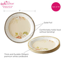 Thumbnail for Boho 7 in. Premium Paper Plates (Set of 16) - Alternate Image 6 | My Wedding Favors