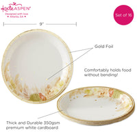 Thumbnail for Boho 9 in. Premium Paper Plates (Set of 16) - Alternate Image 6 | My Wedding Favors