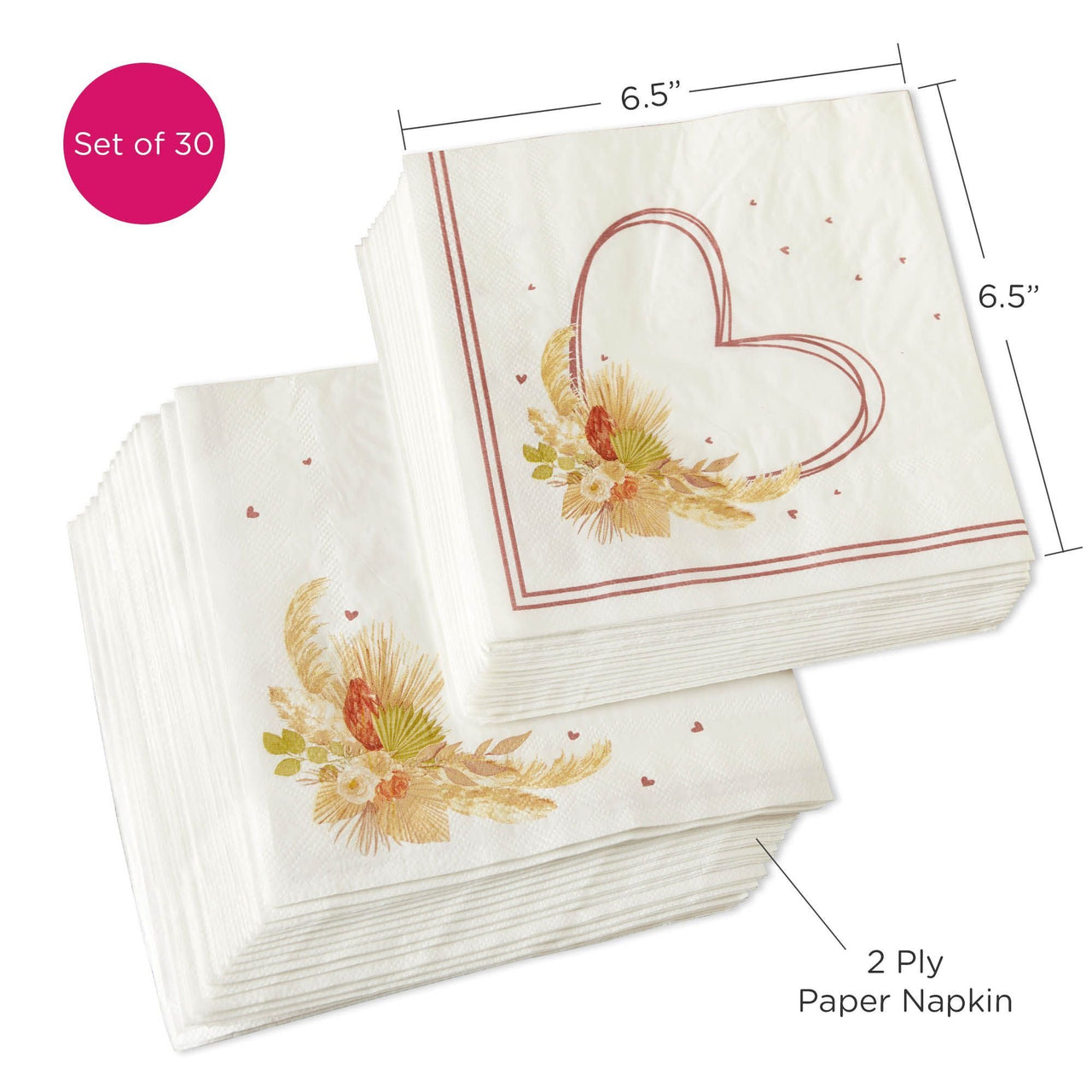 Boho 2 Ply Paper Napkins (Set of 30) - Alternate Image 6 | My Wedding Favors