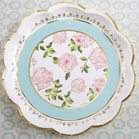 Tea Time Whimsy 9 in. Premium Paper Plates - Blue (Set of 16) - Alternate Image 5 | My Wedding Favors