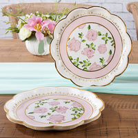 Pink Tea Time Whimsy 9 in. Premium Paper Plates (Set of 16) - Main Image | My Wedding Favors