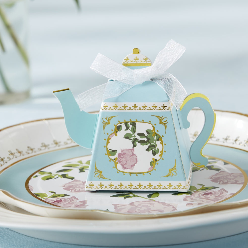 Blue Tea Time Whimsy Teapot Favor Box (Set of 24) - Main Image | My Wedding Favors