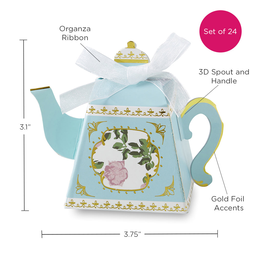 Blue Tea Time Whimsy Teapot Favor Box (Set of 24) - Alternate Image 6 | My Wedding Favors