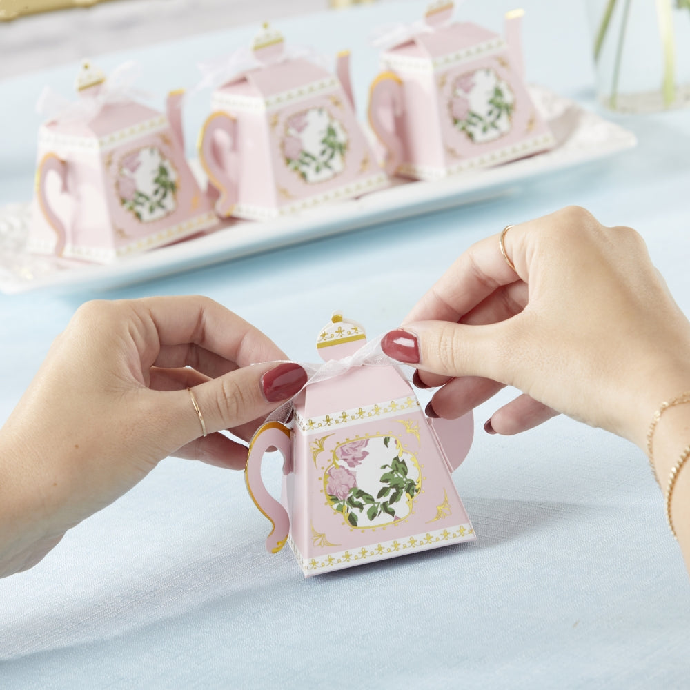 Pink Tea Time Whimsy Teapot Favor Box (Set of 24) - Alternate Image 2 | My Wedding Favors