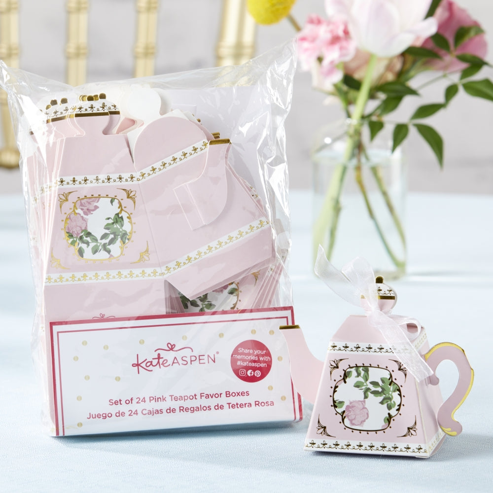 Pink Tea Time Whimsy Teapot Favor Box (Set of 24) - Alternate Image 3 | My Wedding Favors